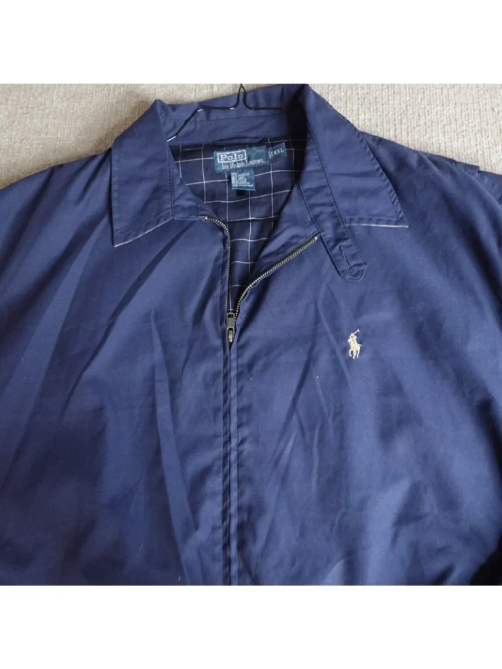 Polo Ralph Lauren Jacket 2XL Blue Full Zip Bi Swing Vintage
